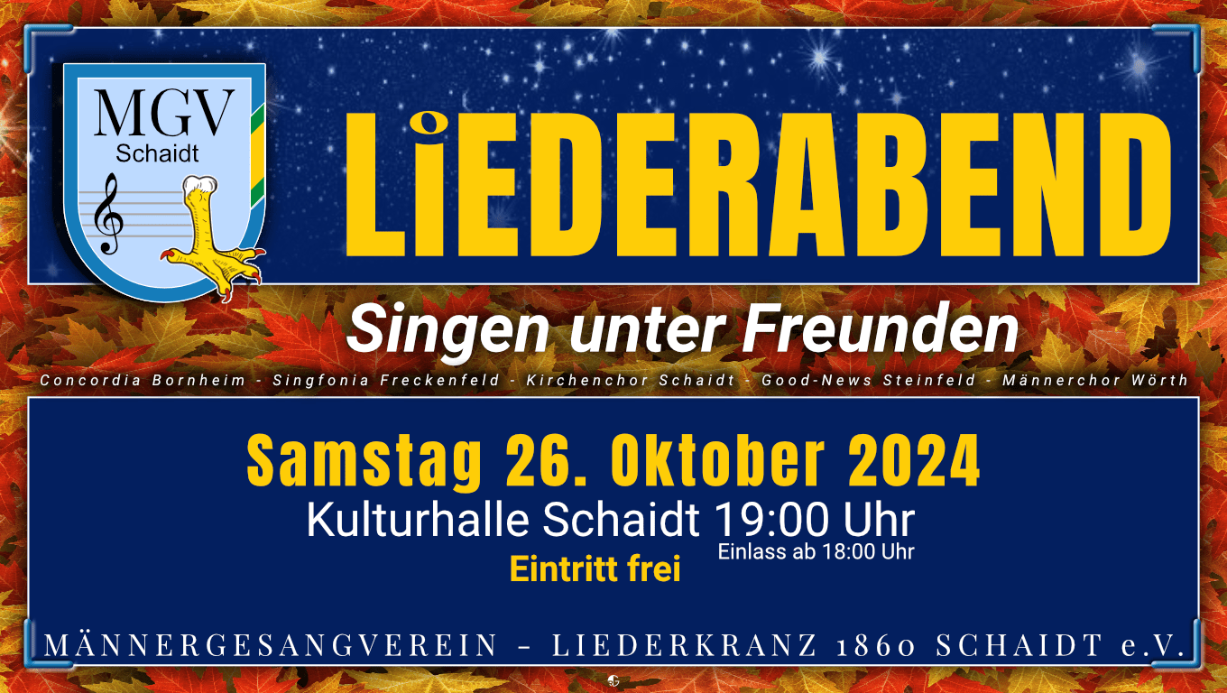 MGV-Schaidt Liederabend 2024